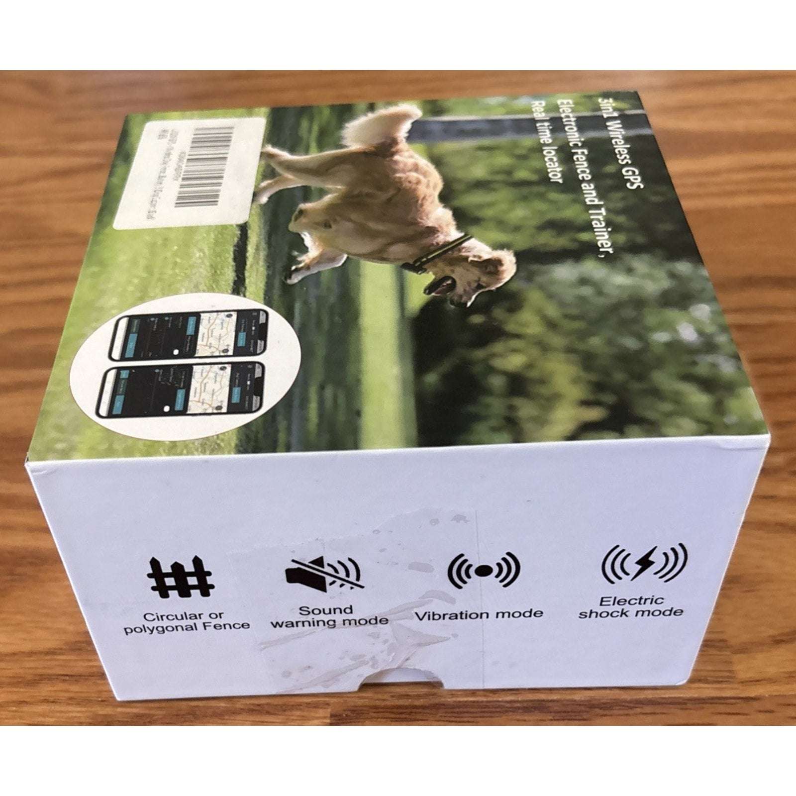 UJQW GPS + Wireless Dog Fence Tracking Training Collar -No Subscription Required