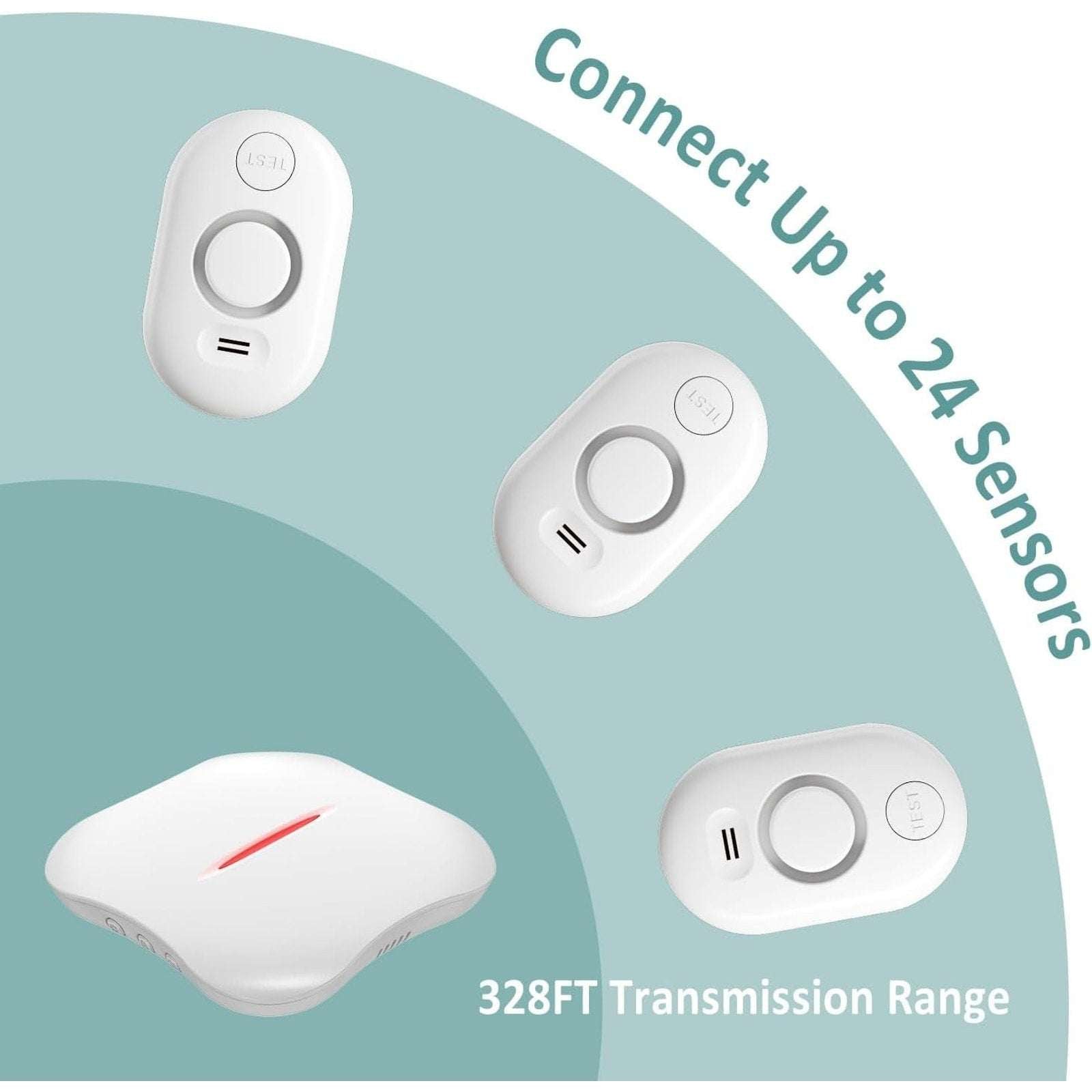 Home WiFi Water Leak Detector w/ App Notification 1 M13 Gateway + 6 WD61 Sensors