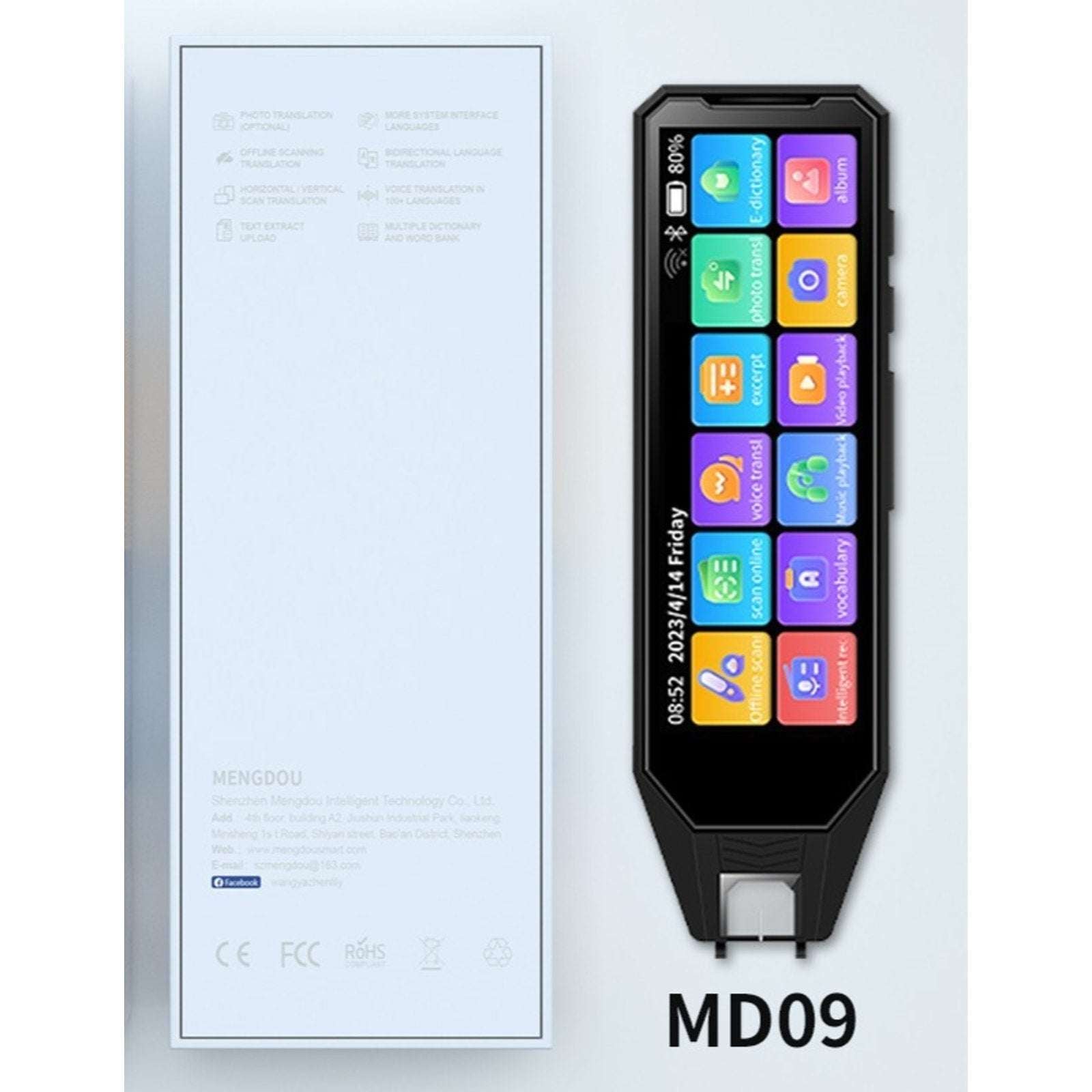 Touchscreen AI Smart Scan Translator Pen Reader Device BiDirectional Translation