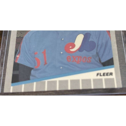 1989 FLEER #381 Randy Johnson Expos - RC - Error Marlboro Ad Blacked Out -PtoS