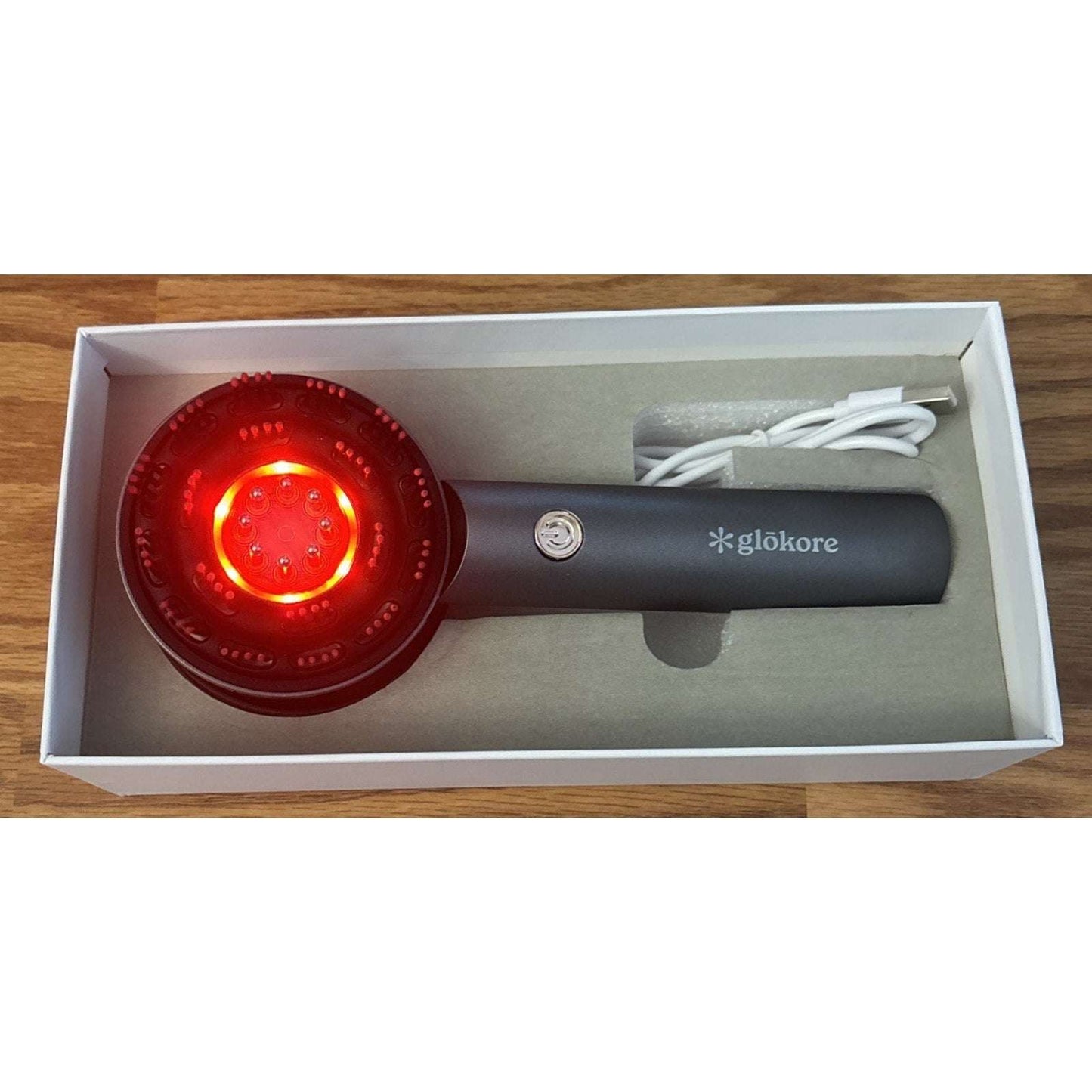 Glokore Electric Red Light Therapy Scalp Massager NEW Open Box