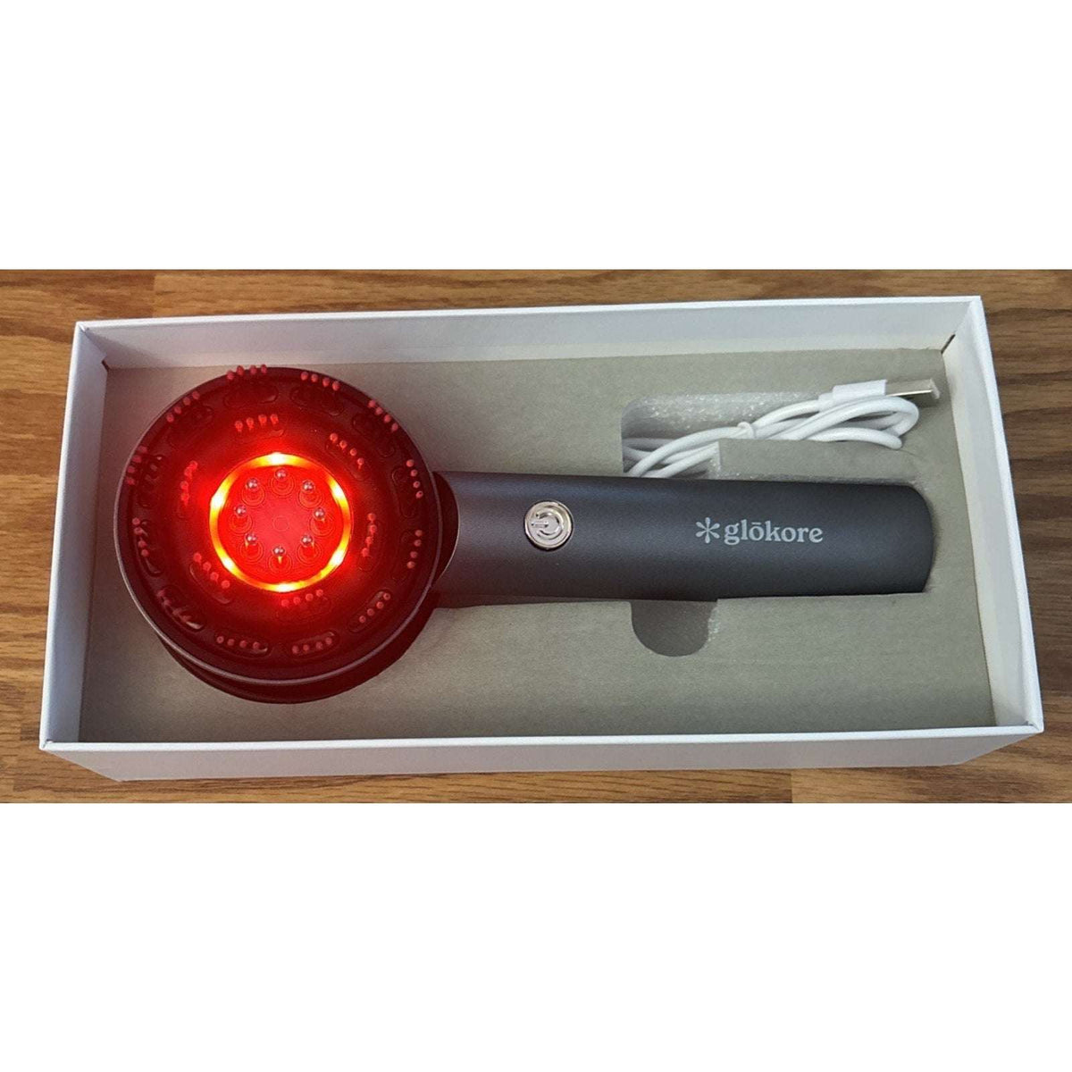 Glokore Electric Red Light Therapy Scalp Massager NEW Open Box