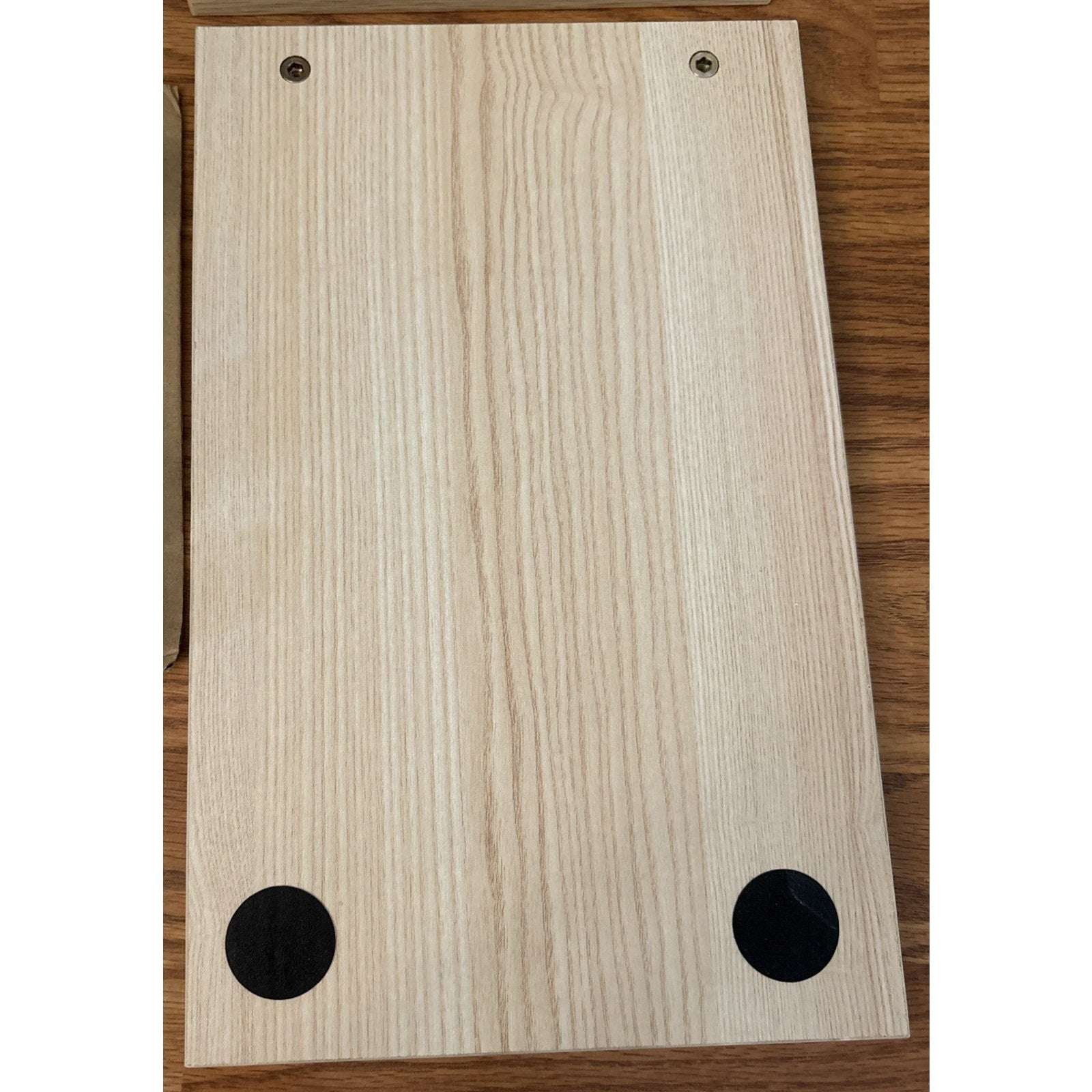 AOTHIA 43" Large Dual Monitor Stand for Desk Adjustable Riser for 2 Monitors Oak