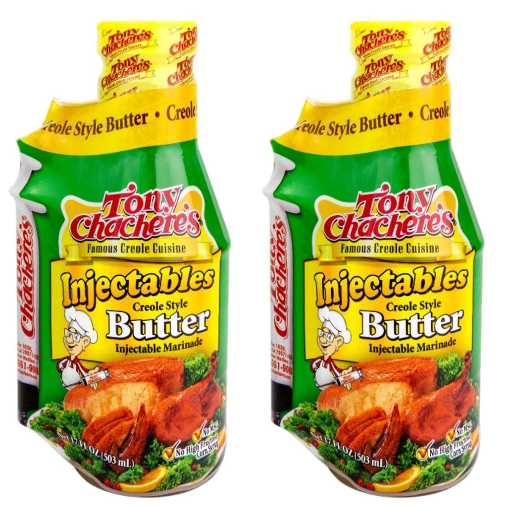 Tony Chachere's Injectables Creole Cajun Style Butter Marinade 17oz - Lot of 2