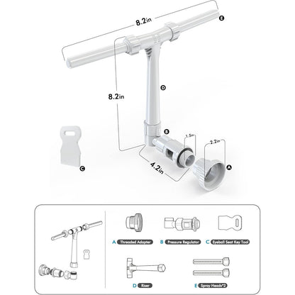 Pool Fountain for above and In-Ground Pools, Dual Spray Pool Waterfall Sprinkler