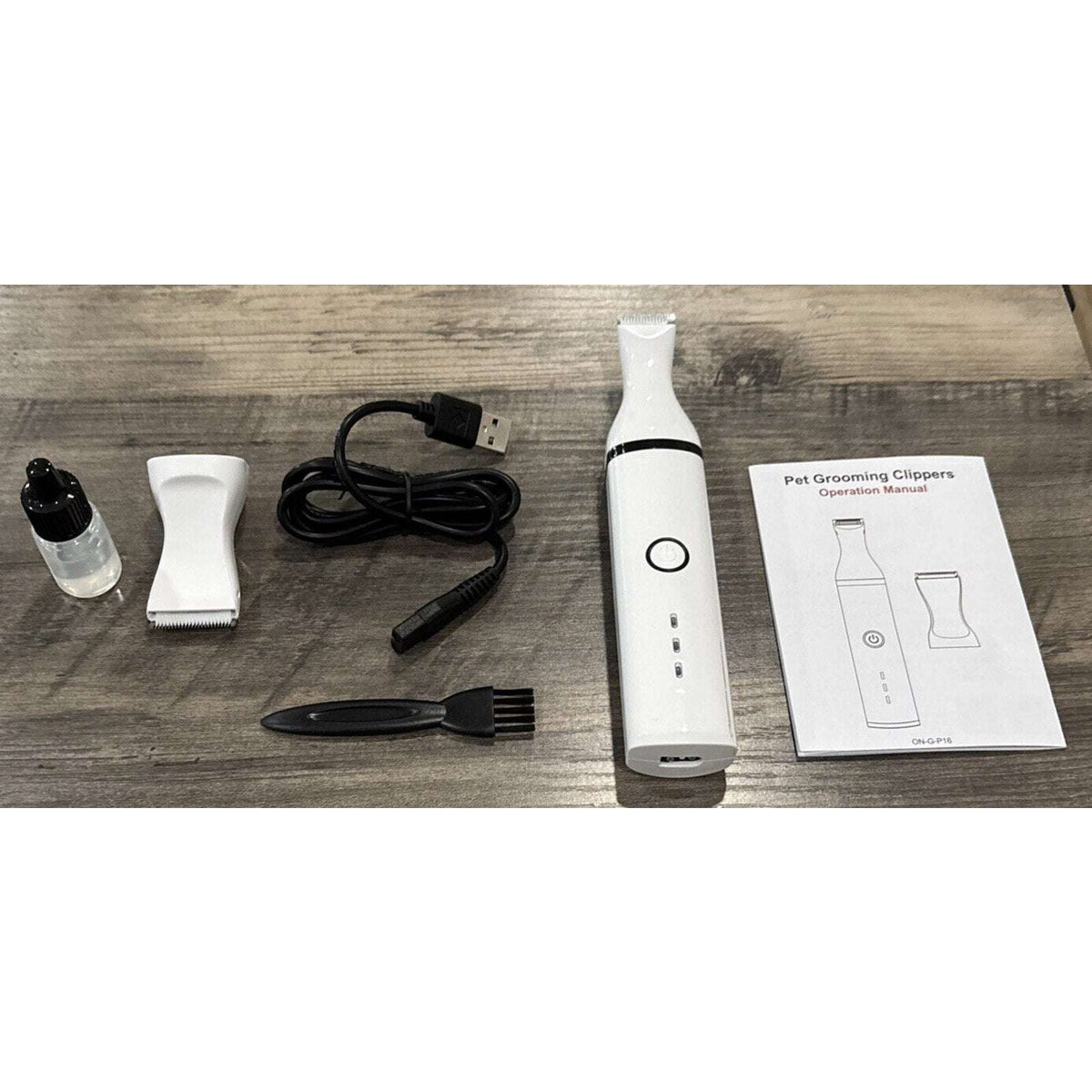 oneisall Dog Paw Trimmer, Cordless Rechargeable Paw Trimmer w Double Blades NEW