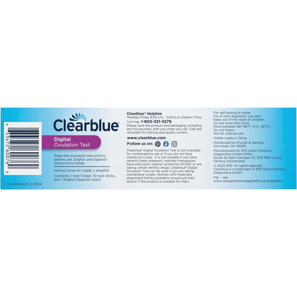 Clearblue Digital Ovulation Test Lot 2 Boxes 10 Tests Each EXP 2027-2028 NEW