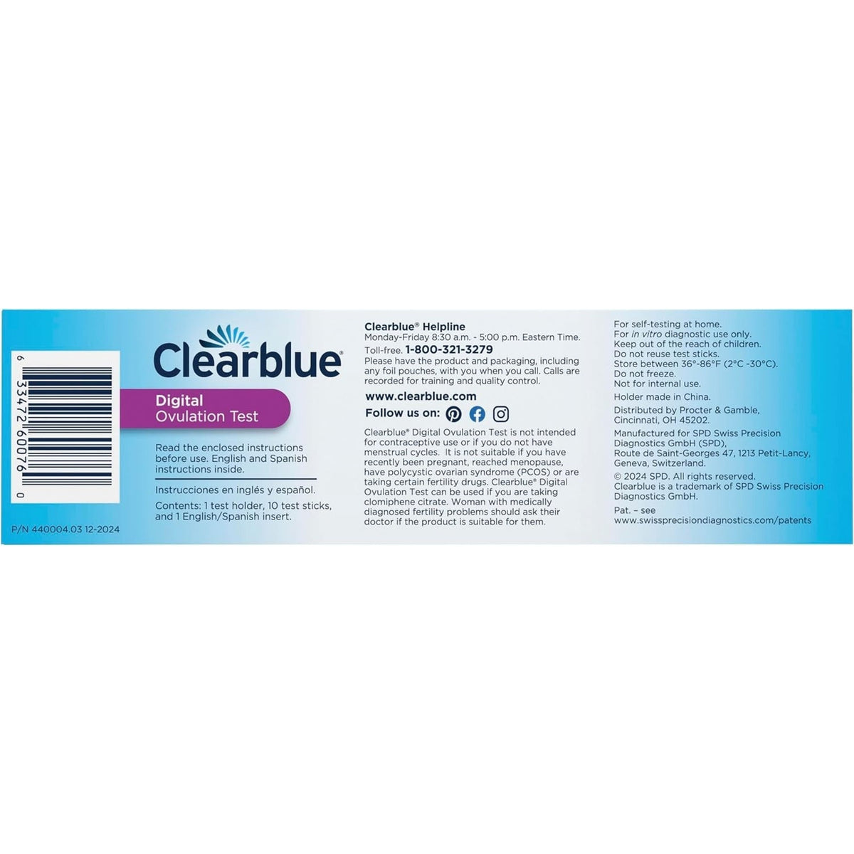Clearblue Digital Ovulation Test Lot 2 Boxes 10 Tests Each EXP 2027-2028 NEW