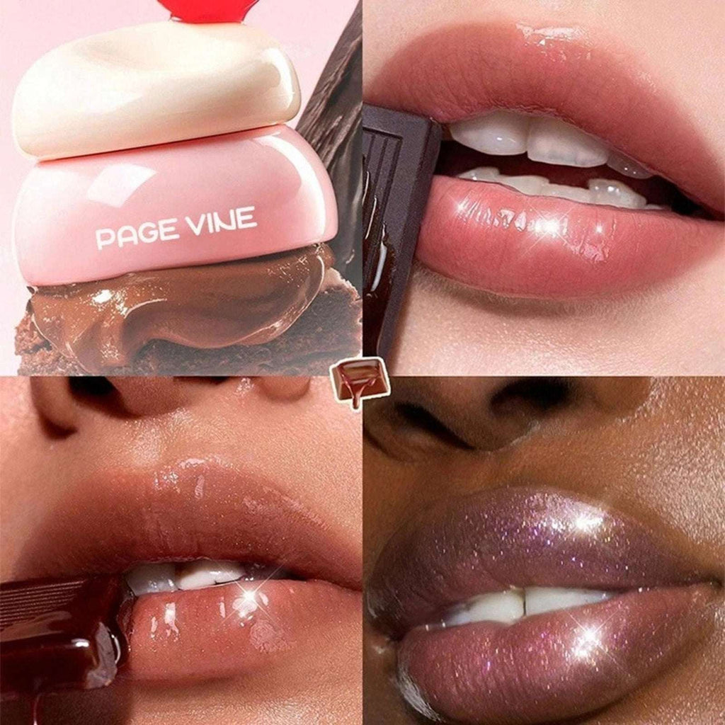 PageVine Hydra Jelly Pocket Lip Jam CHOCO CREAM Lip Gloss w/ Built in Applicator