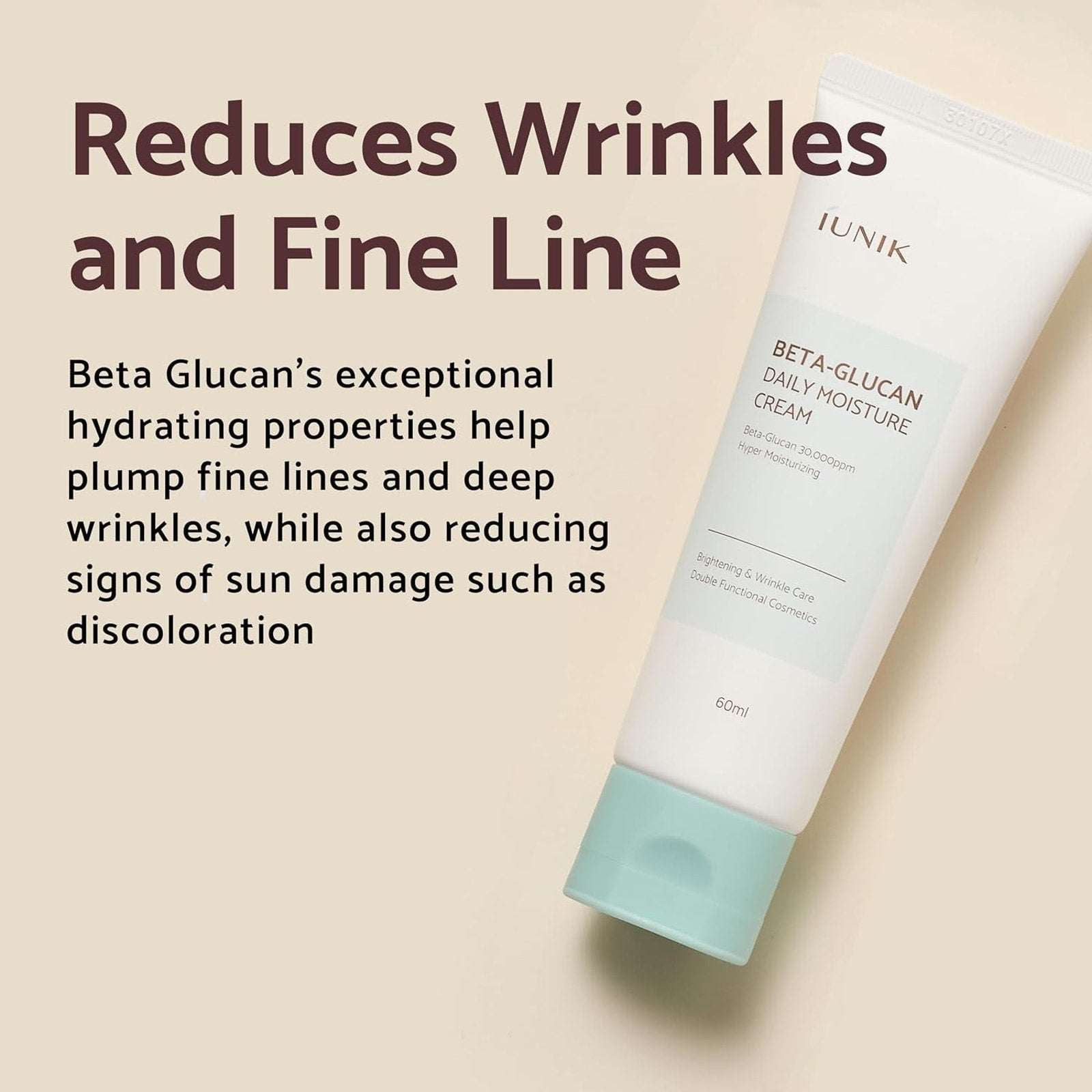 iUNIK Beta Glucan Daily Moisture Cream & Power Moisture Serum 60ml 50ml K-Beauty