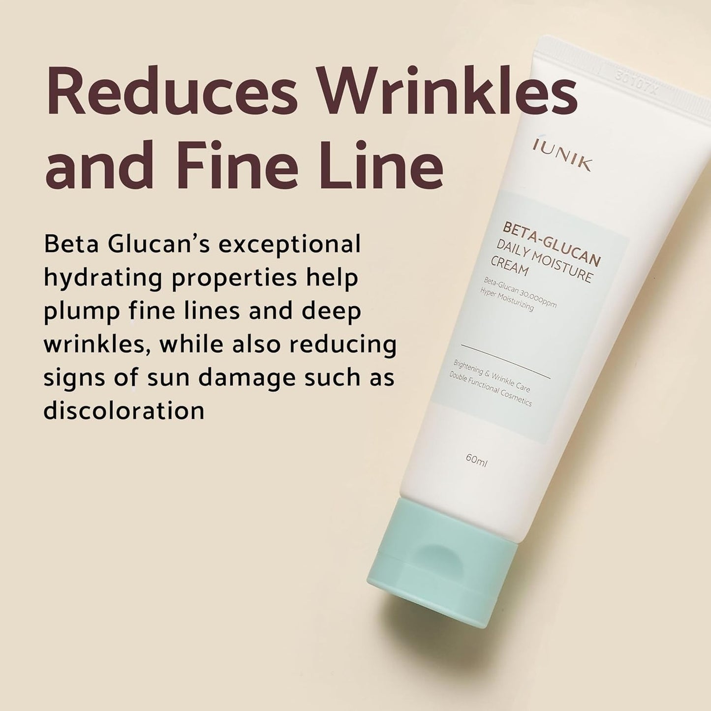 iUNIK Beta Glucan Daily Moisture Cream & Power Moisture Serum 60ml 50ml K-Beauty