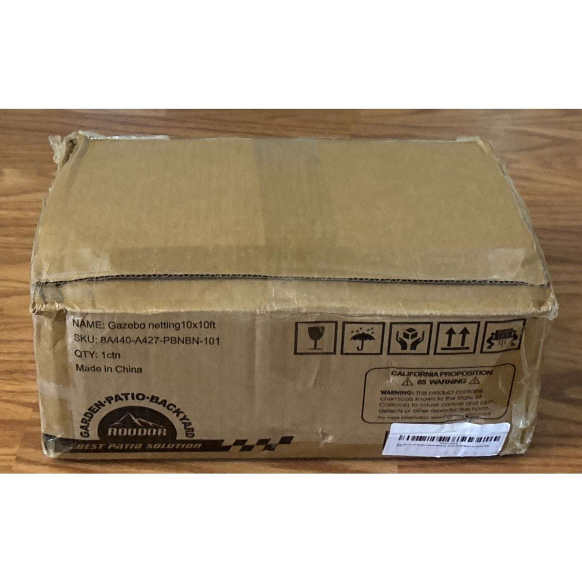 10' x 10' Gazebo Universal Mosquito Netting Mesh Screen with Zippers in Brown