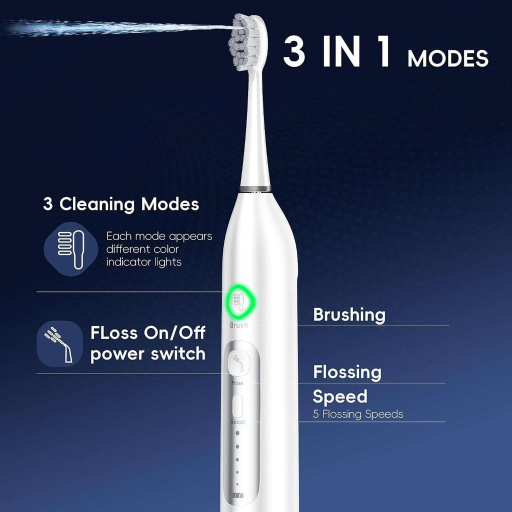 OiSAO Electric Water Flosser & Toothbrush Combo w/ Replacement Heads & Charging