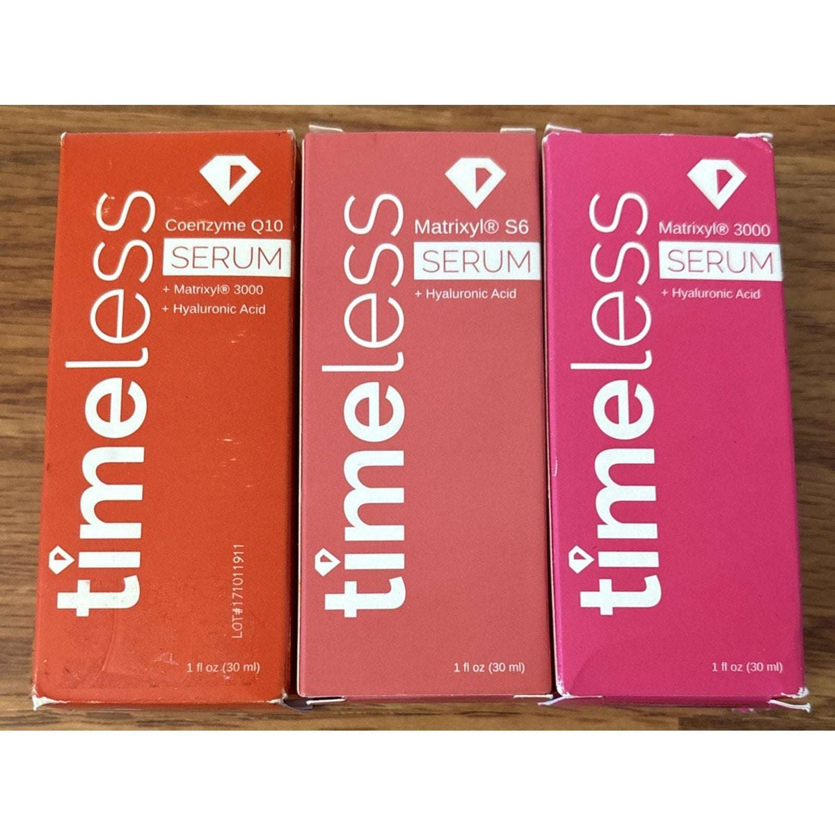 3PC Timeless, Matrixyl 3000 Serum, Matrixyl S6, Coenzyme Q10 + Hyaluronic Acid
