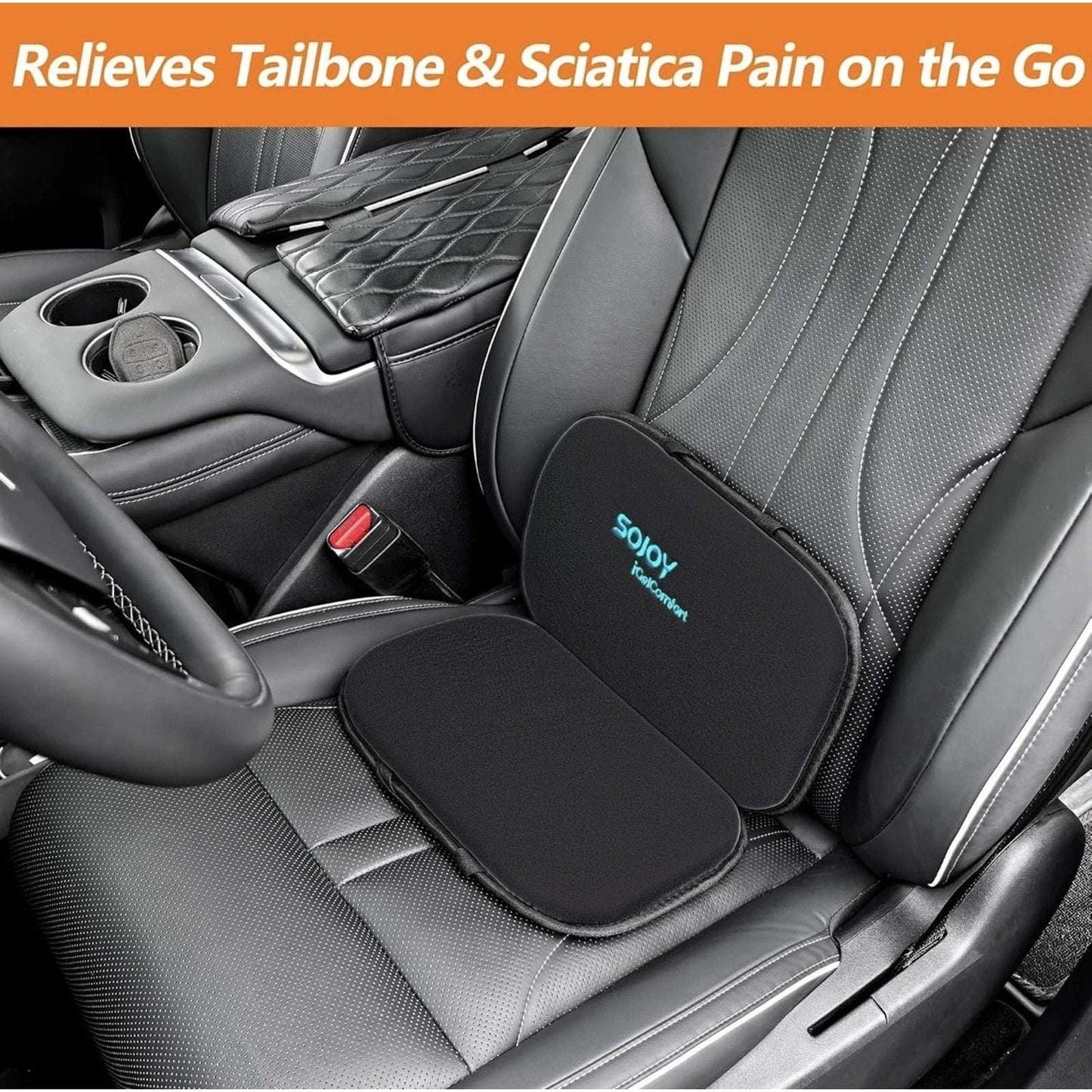 Sojoy iGelComfort 3 in 1 Foldable Gel Seat Cushion w/ Memory Foam 18.5"x15"x2"