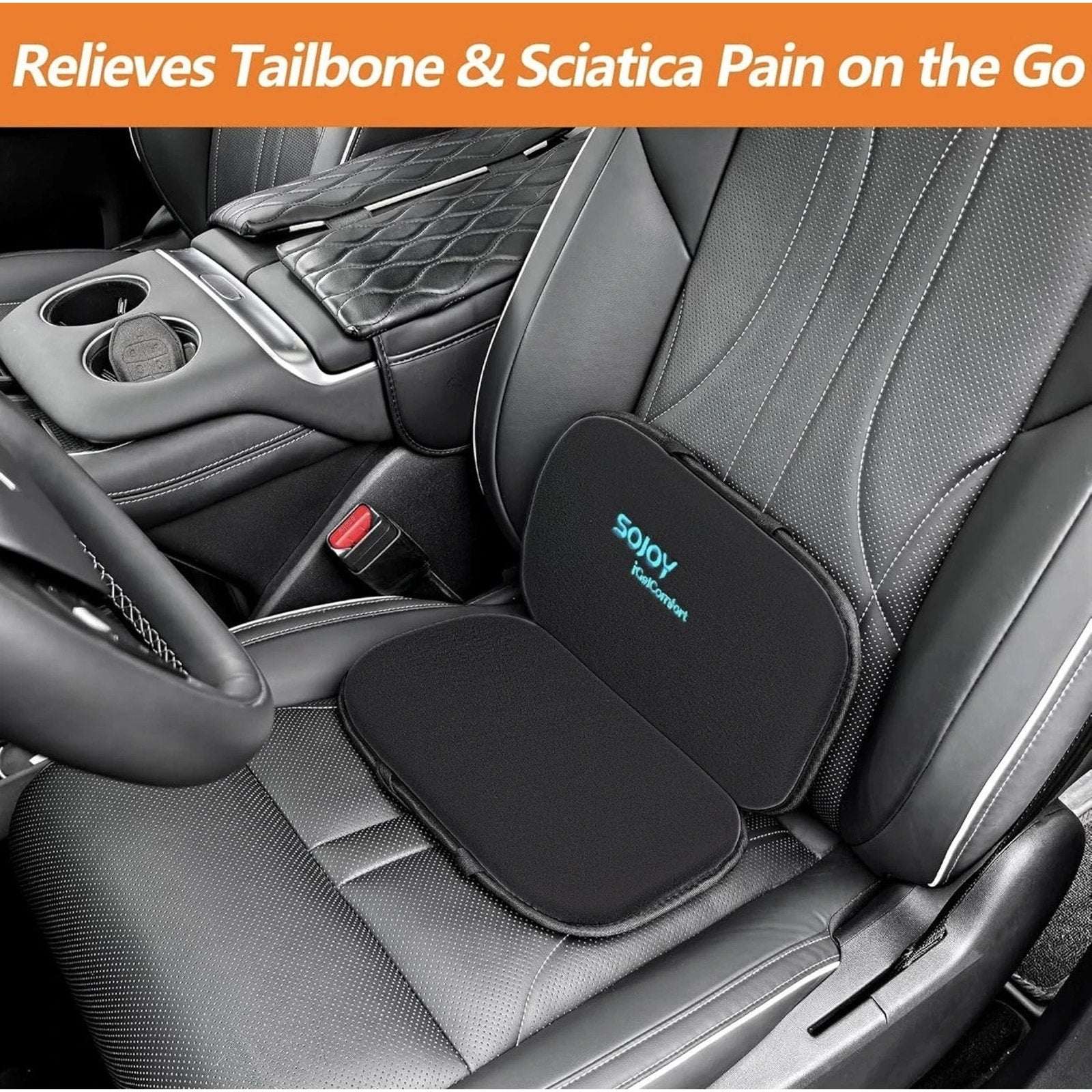 Sojoy iGelComfort 3 in 1 Foldable Gel Seat Cushion w/ Memory Foam 18.5"x15"x2"