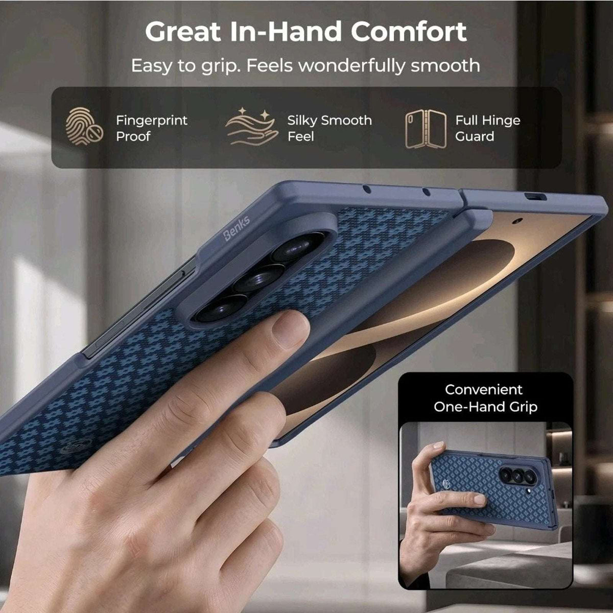 Benks Grand Combo ArmorGrid Pro Made w/Kevlar Case Samsung Galaxy Z Fold 8 Ultra