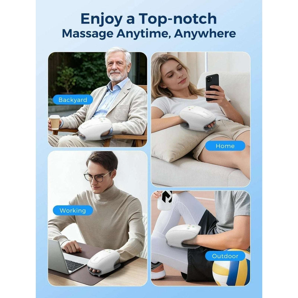 Cordless Smart Hand Massager Heat & Compression w/ Case Arthritis, Carpal Tunnel