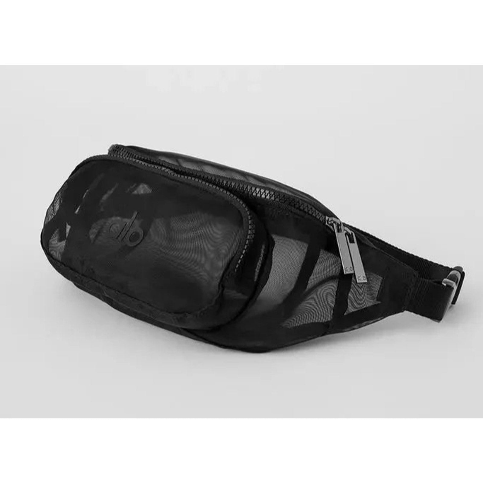 Alo Yoga Black Sheer Mesh Fanny Pack Belt Bag Crossbody