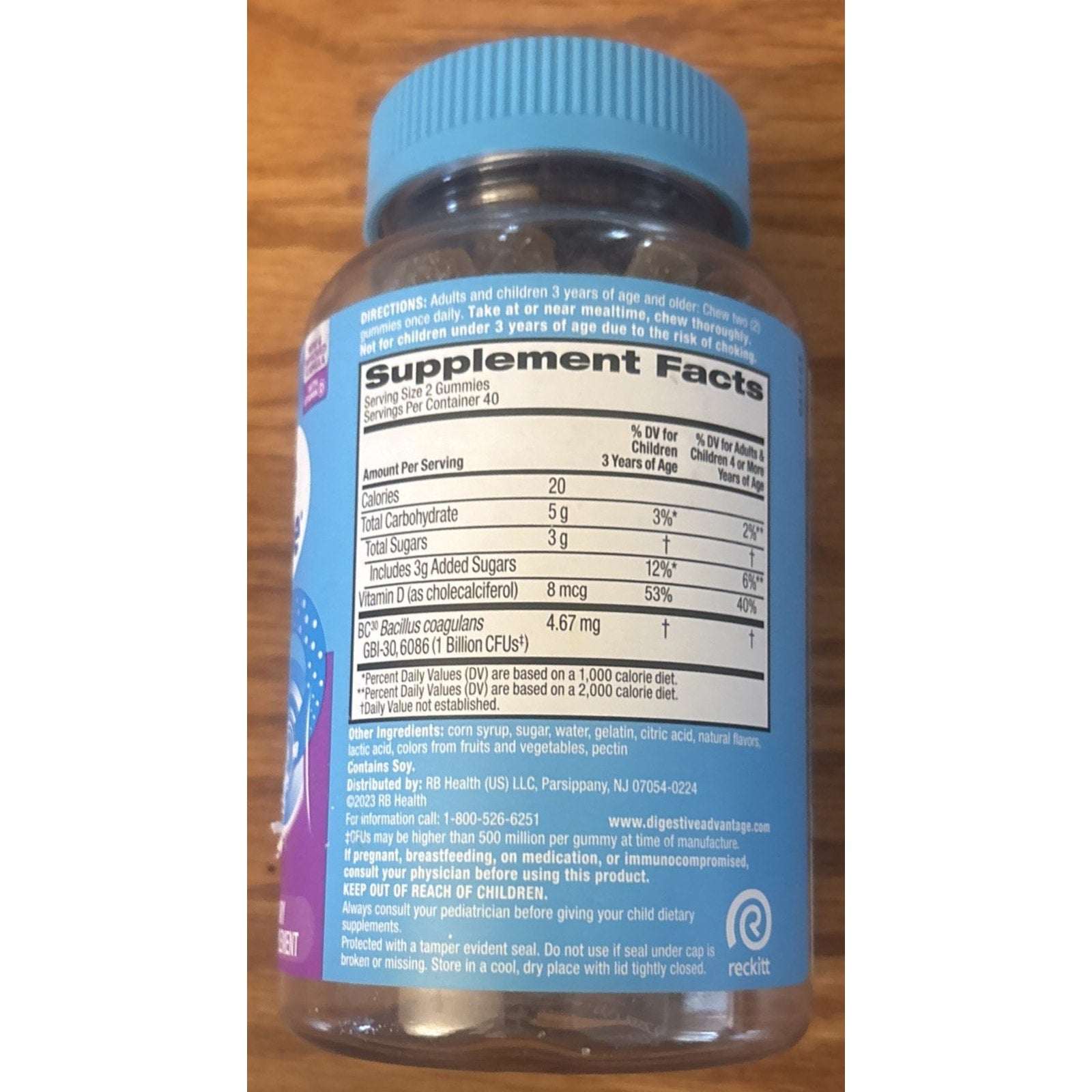 2 Pack Digestive Advantage Daily Probiotic Gummies 90ct & 80ct(170ct) Superfruit