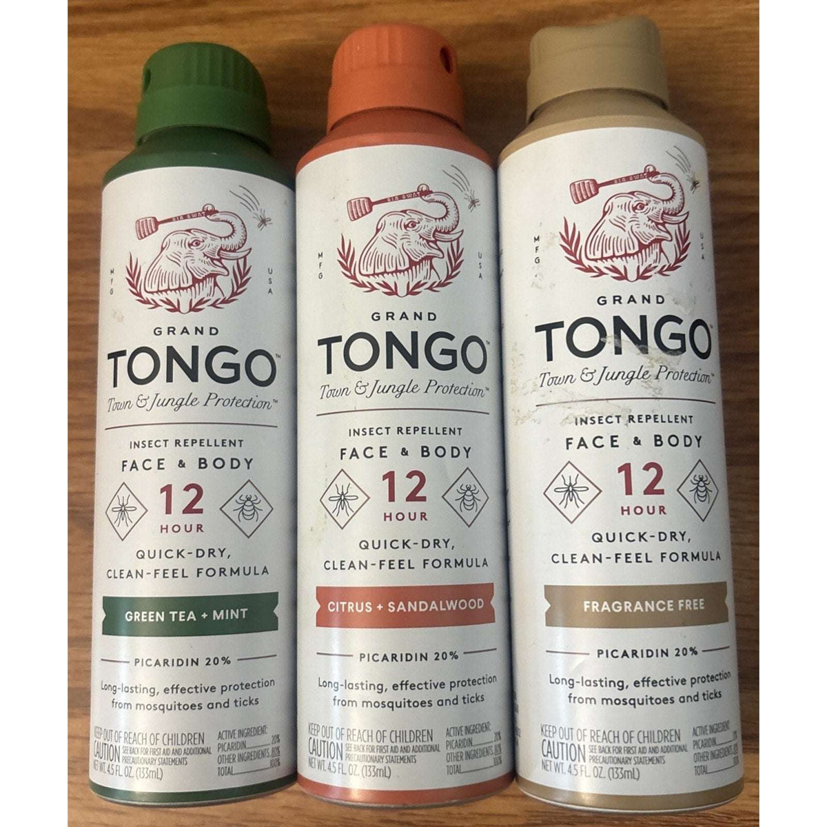 3PK Grand Tongo Insect Repellent Spray Picaridin 20% Deet-Free Mosquitoes Ticks