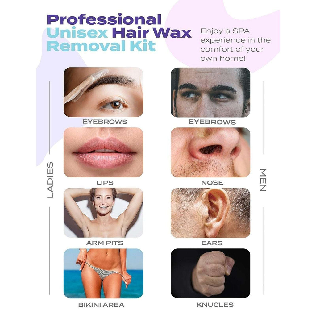Sensiona Hot Wax Hair Removal Complete Professional Kit - Adjustable Temperature