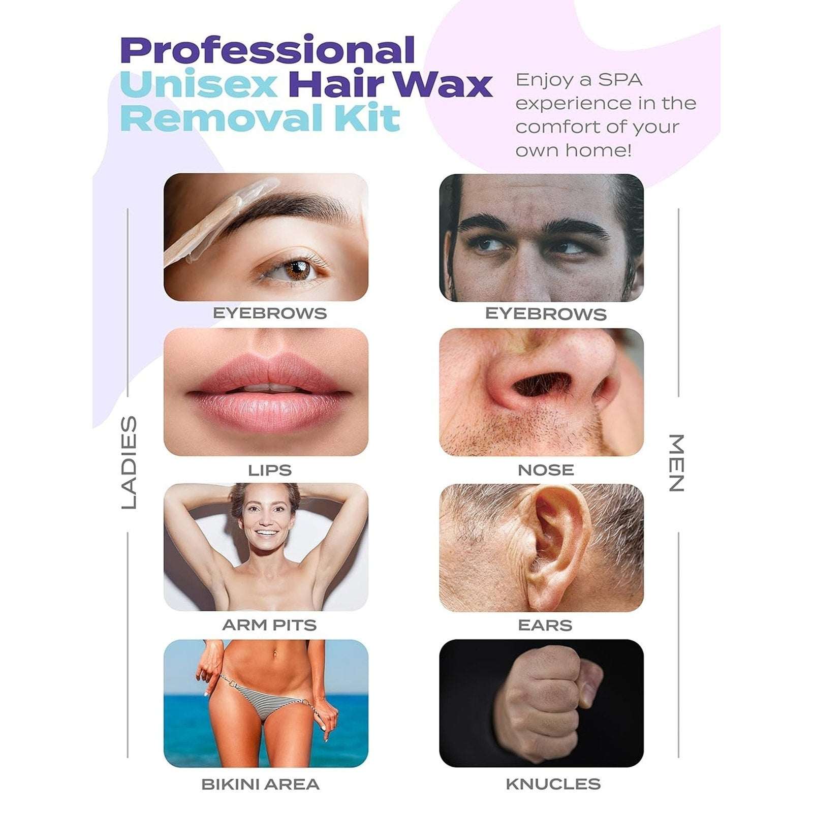 Sensiona Hot Wax Hair Removal Complete Professional Kit - Adjustable Temperature
