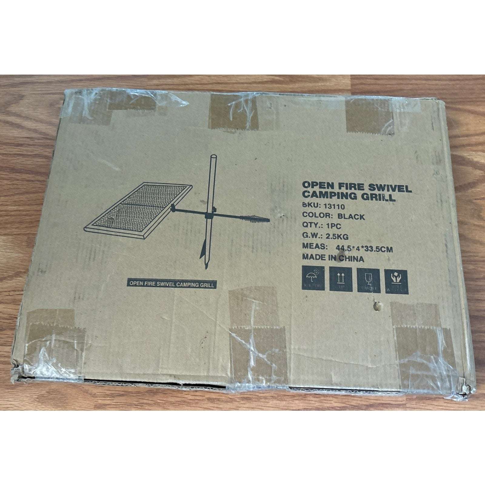 Swivel Campfire Grill Grate, Adjustable Heavy Duty Steel Open Fire 12.6"x16.7"