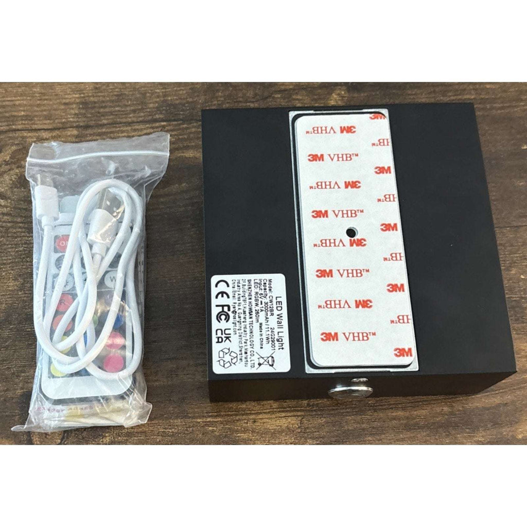 RGB Battery Operated Sconce with Remote Dimmable LED Wall Light Rechargeable