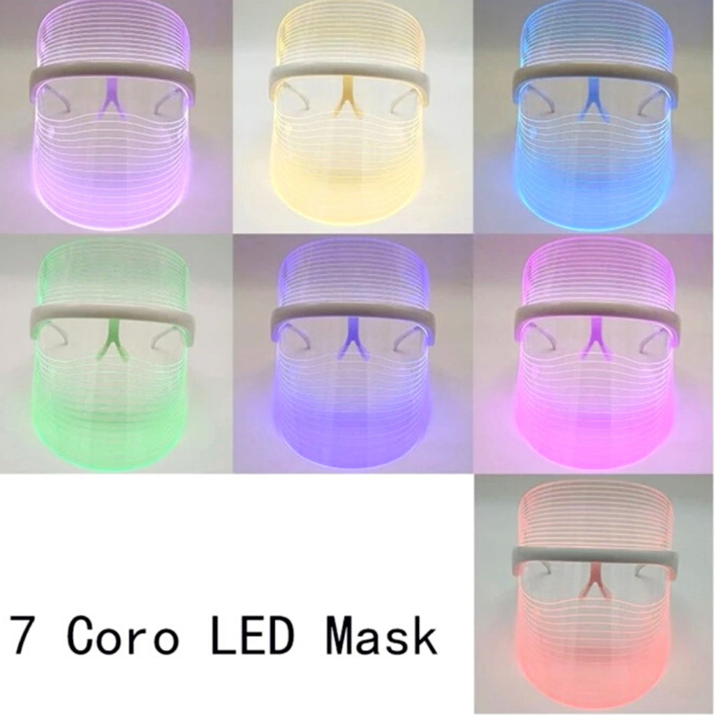 7 Color LED Light Photon Face Neck Mask Rejuvenation Skin Facial Therapy Wrinkle