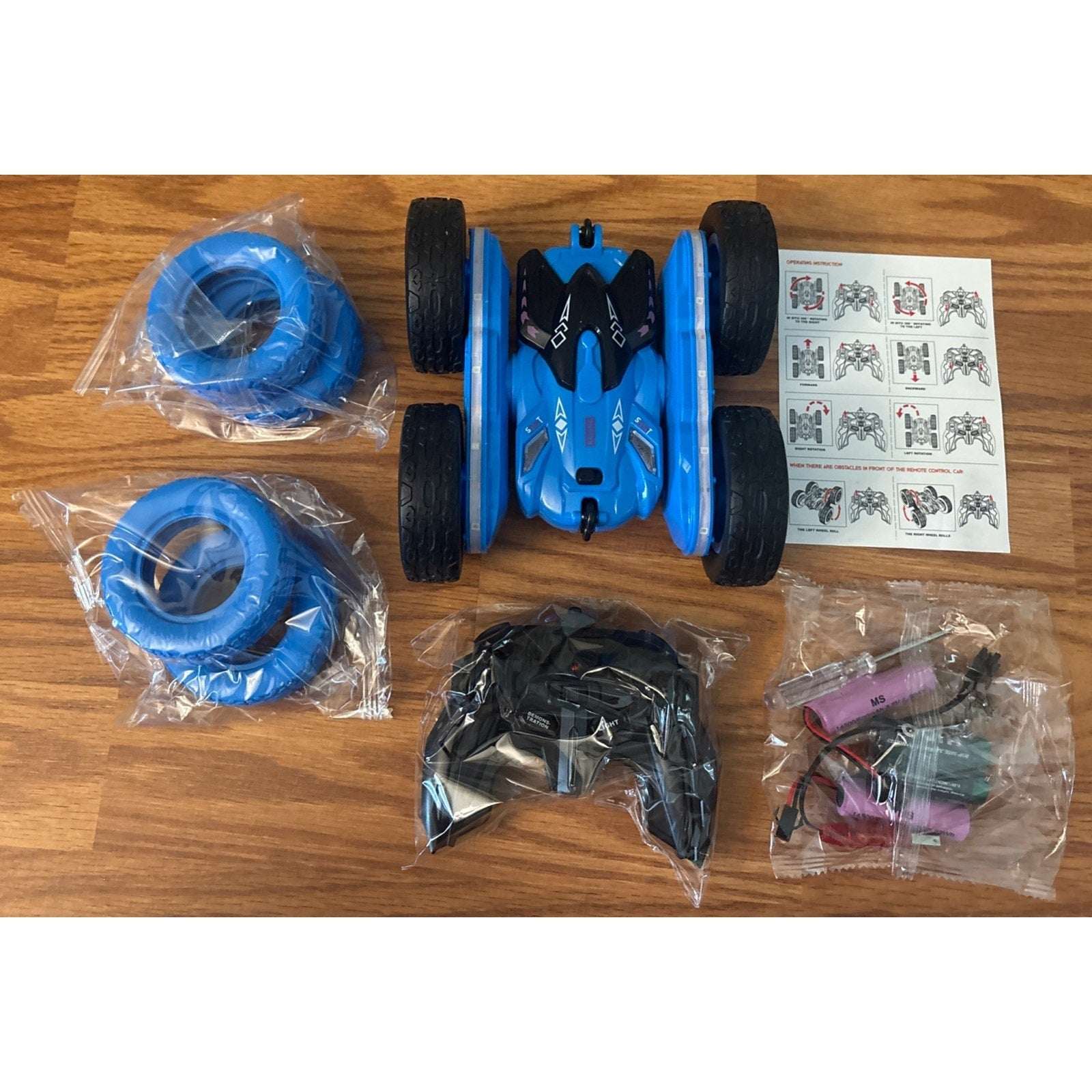 4WD Stunt RC Car Double-Sided 360° Rotating Drift Remote Control Truck w/ Lights