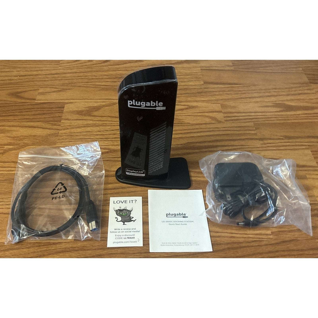Plugable USB 3.0 and USB-C Dual HDMI Display Monitor Docking Station UD-3900