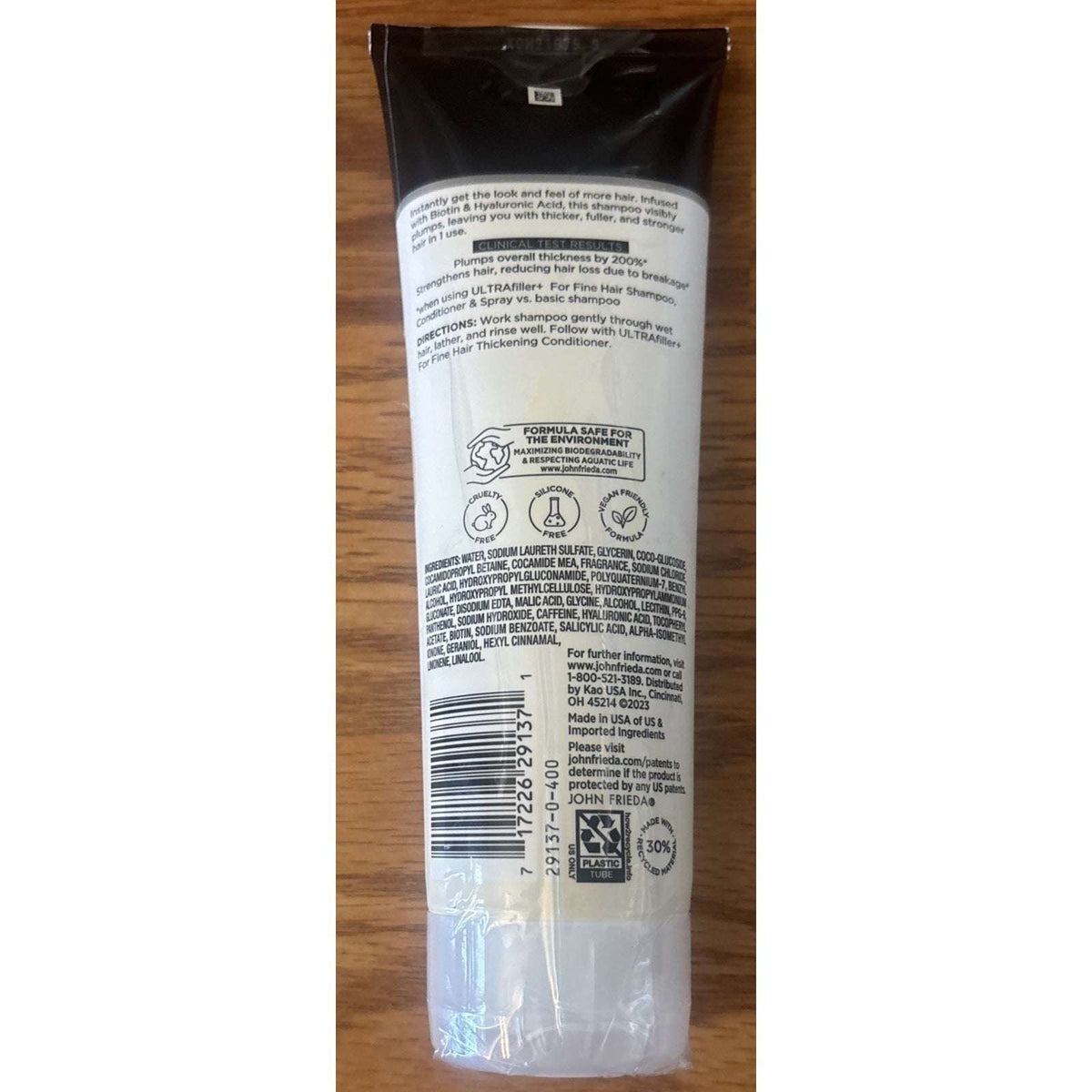 John Frieda Ultra Filler+ Thickening Shampoo Fine Hair Biotin & Hyaluronic Acid