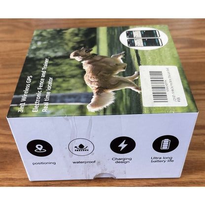 UJQW GPS + Wireless Dog Fence Tracking Training Collar -No Subscription Required