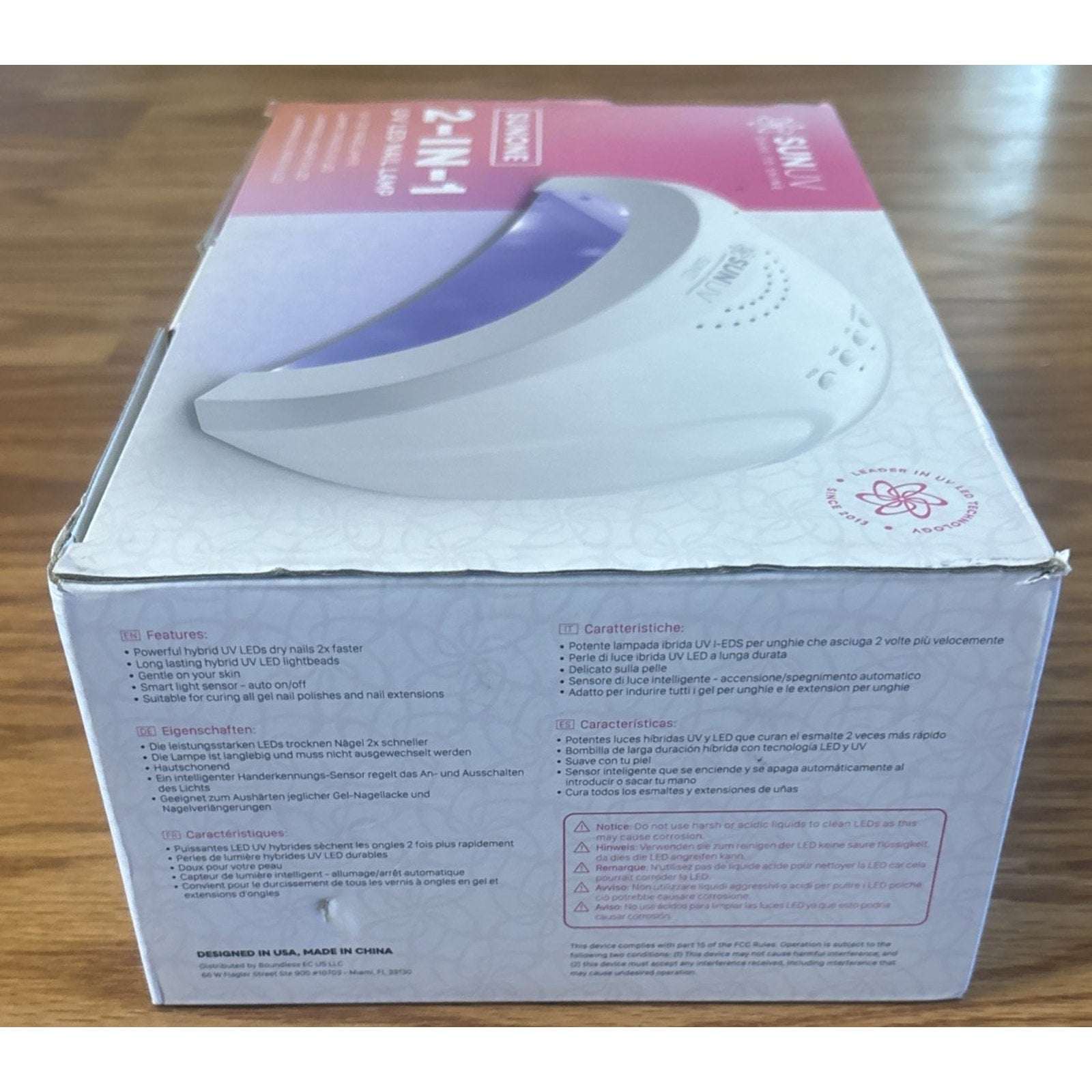 SUNUV SUNONE 2-in-1 UV LED Nail Lamp Quick-Dry Timer Memory Auto-Sensing White