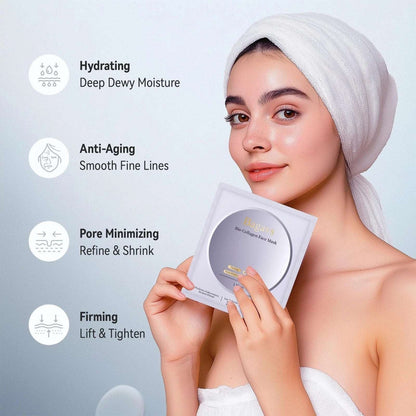 8 x Bagavs Collagen Face Mask Probiotics Hyaluronic Acid Firming Pore Minimizing