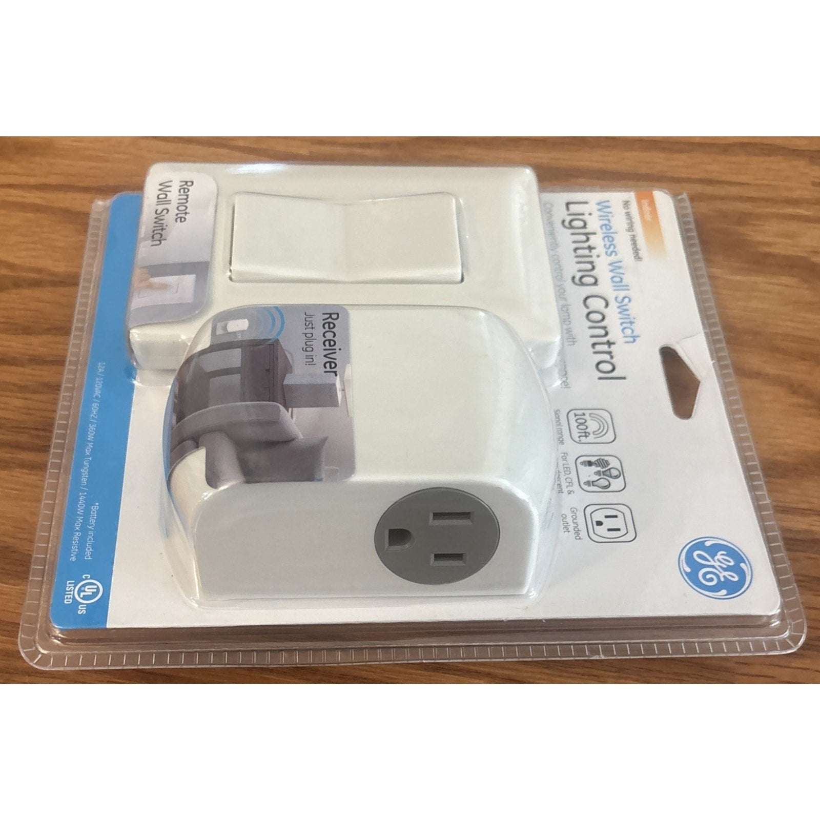 Jasco GE Wireless Remote Wall Switch Lighting Control Indoor 100ft Range #18279