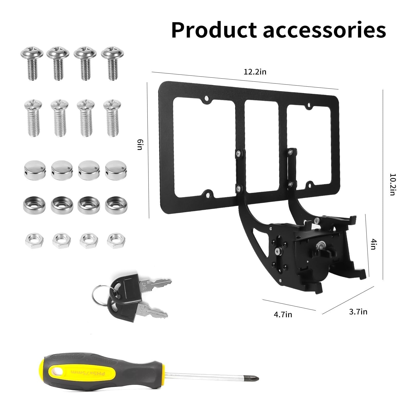 Original Lockable Front License Plate Holder for 2020-2024 Tesla Model 3 / Y