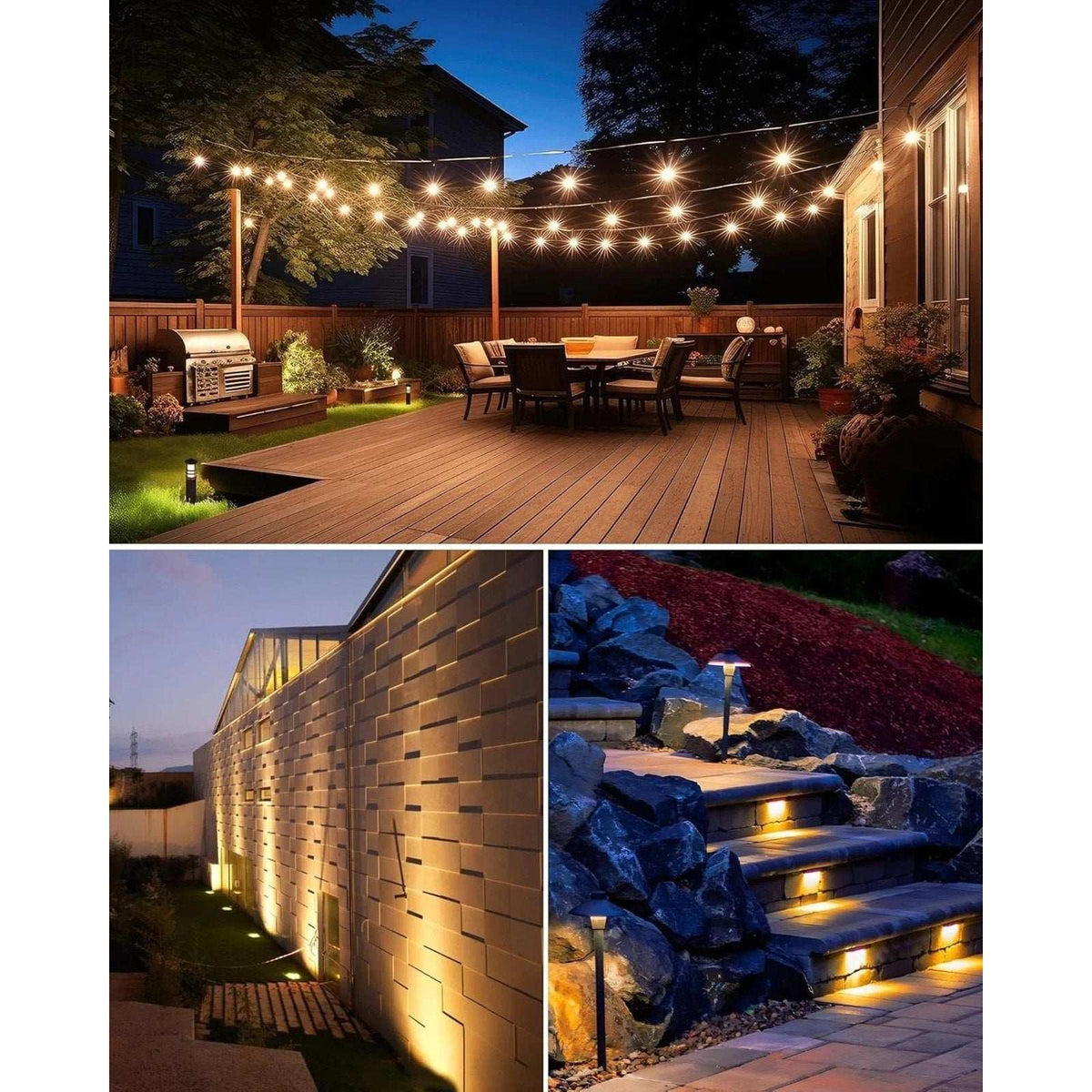 SUNVIE 100W Low Voltage Landscape Transformer Outdoor Lights Timer Photocell