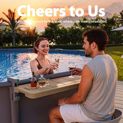 Poolside Bar, Swim Up Bar for Above-Ground Swimming Pools Patio Pool Side Table