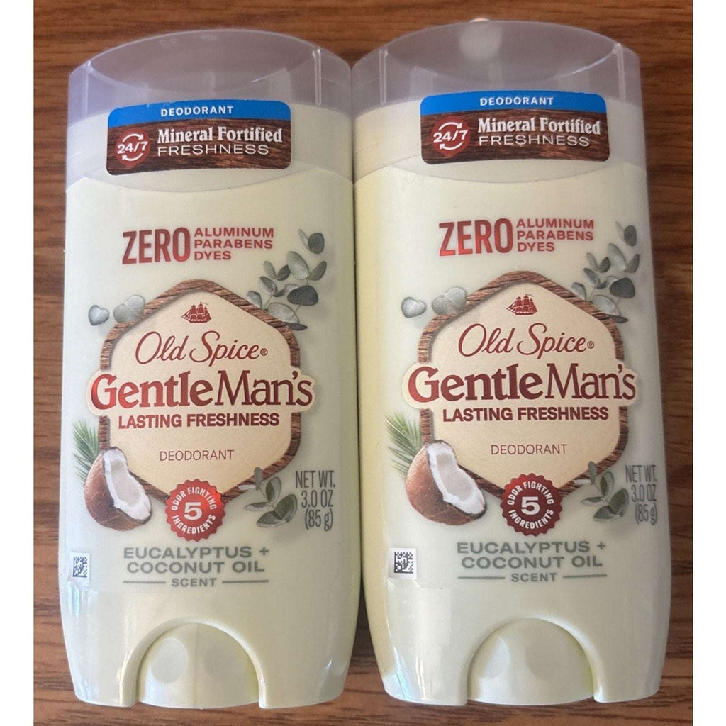 2-Pack OLD SPICE GentleMan's Deodorant Eucalyptus + Coconut Oil - Aluminum Free