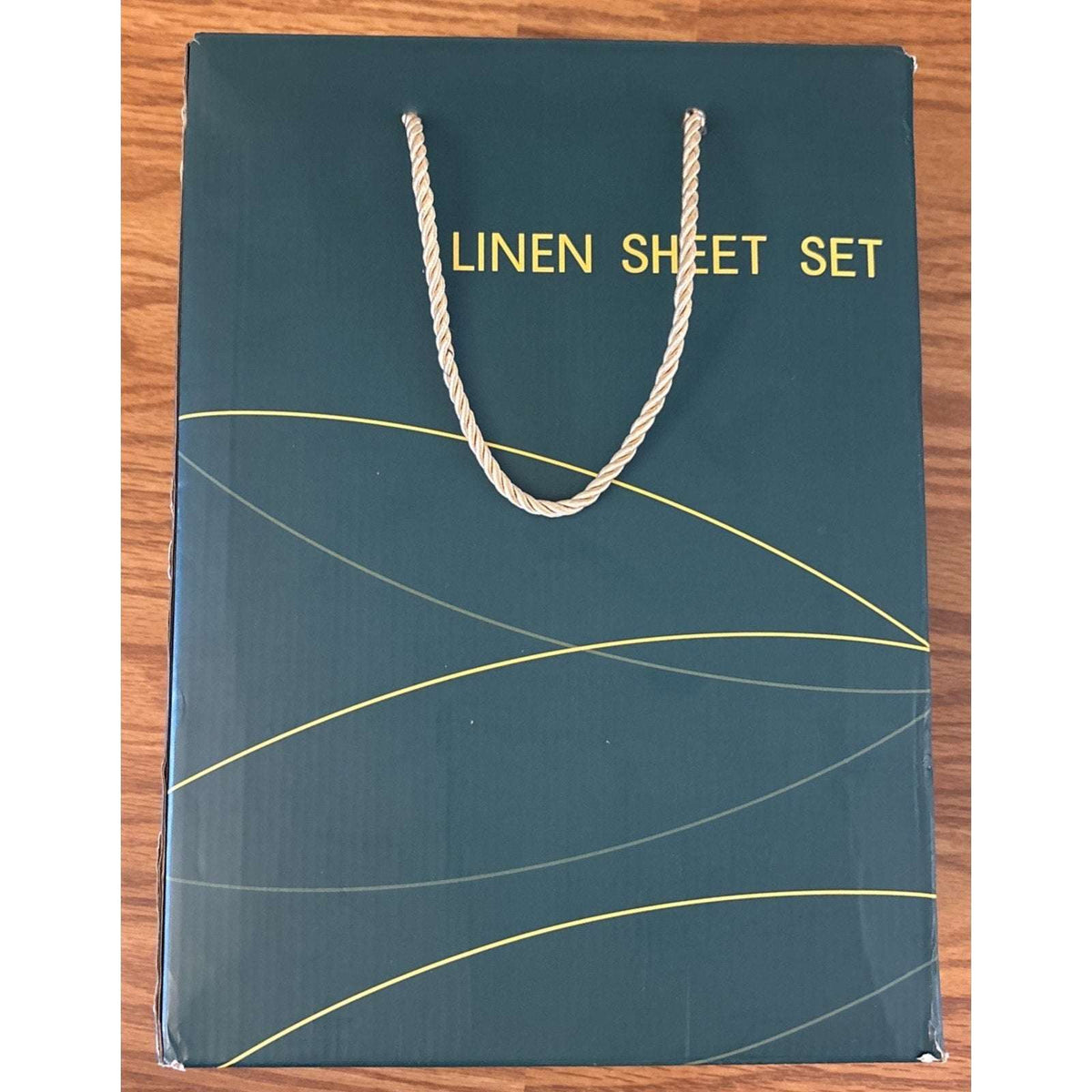 100% French Pure Linen Sheet Set Deep Pockets Queen Size Breathable & Cooling