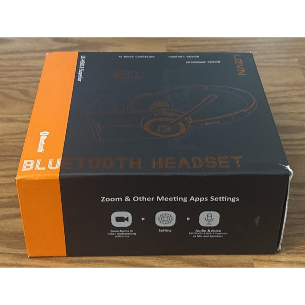 Levn LE-HS013 Superior Bluetooth Headset w/ Noise Cancellation + Charging Stand