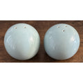 Vintage Japan Ceramic Sphere MCM Salt and Pepper Shakers Blue Gloss Glaze - Pair