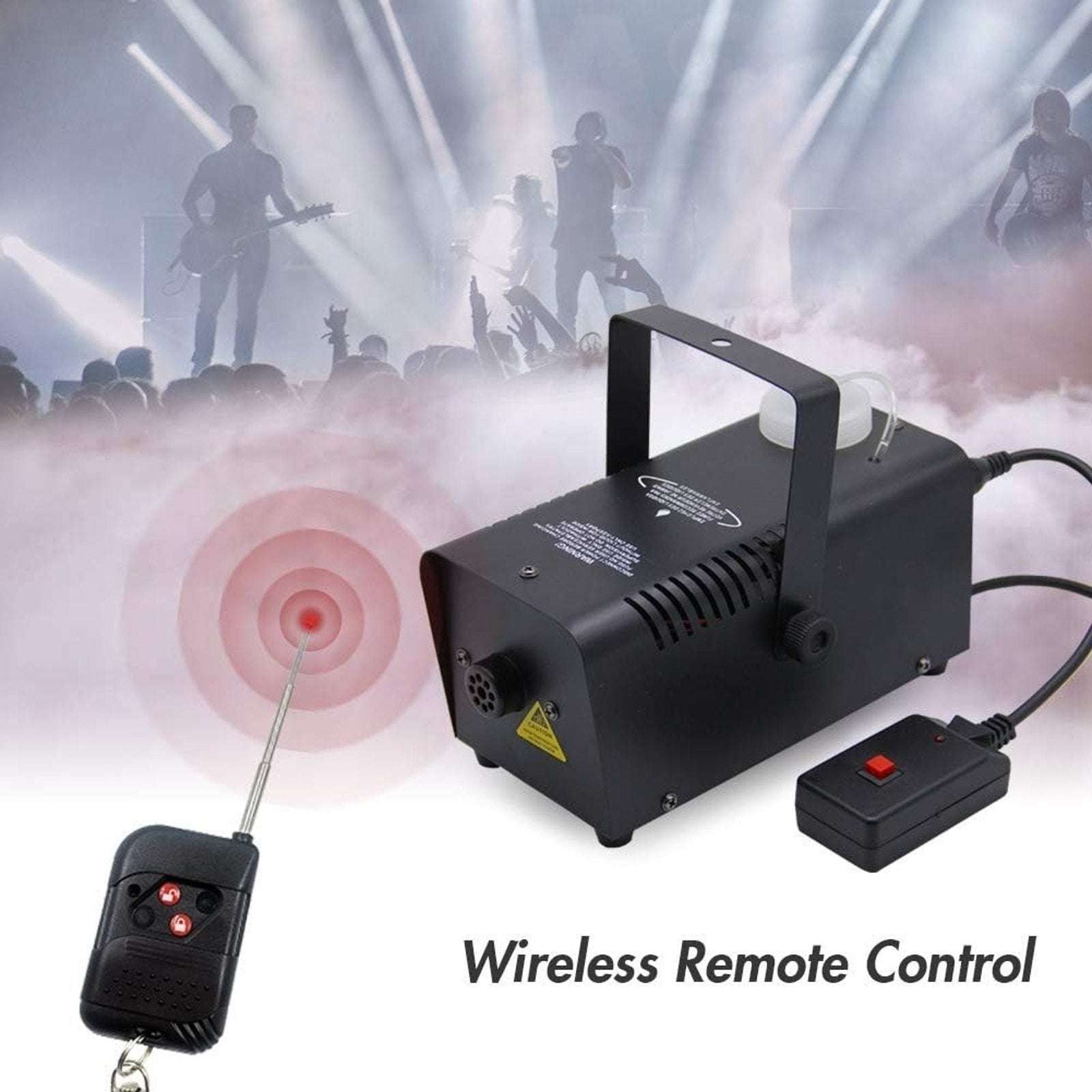 400W 1500CFM Portable Halloween DJ Party Fog Machine 2 Remotes & Fuse Protection