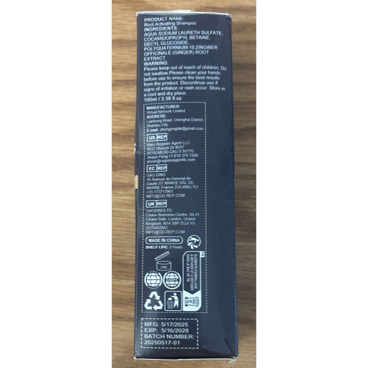 Spartan Hair Root Strengthening Activating Shampoo 100ML/3.38FL Oz