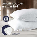 Beckham Hotel Collection Down Alternative Bed Pillows 2 Pack Queen Size White