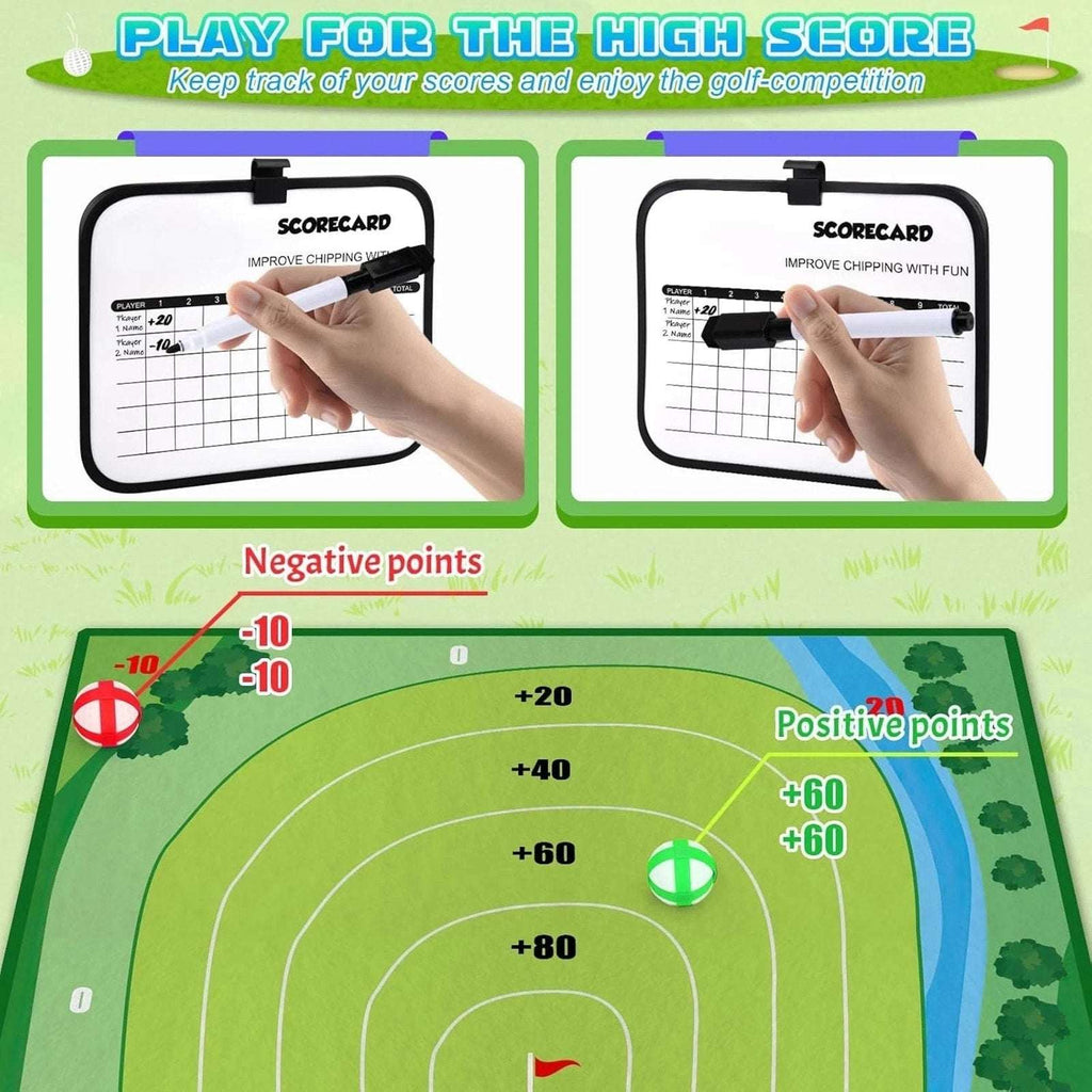 Golf Chipping Game Portable Sticky Golf Target Practice Set Indoor/Outdoor 3Mode