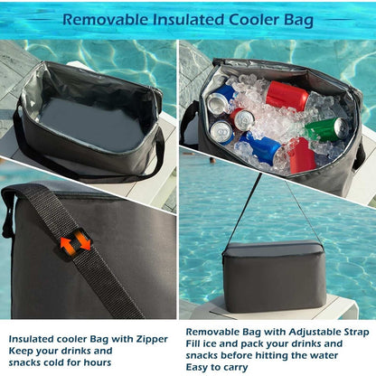 Inflatable 2 Person River Tube Float w/ Cooler Heavy Duty Double Water Pool Lake