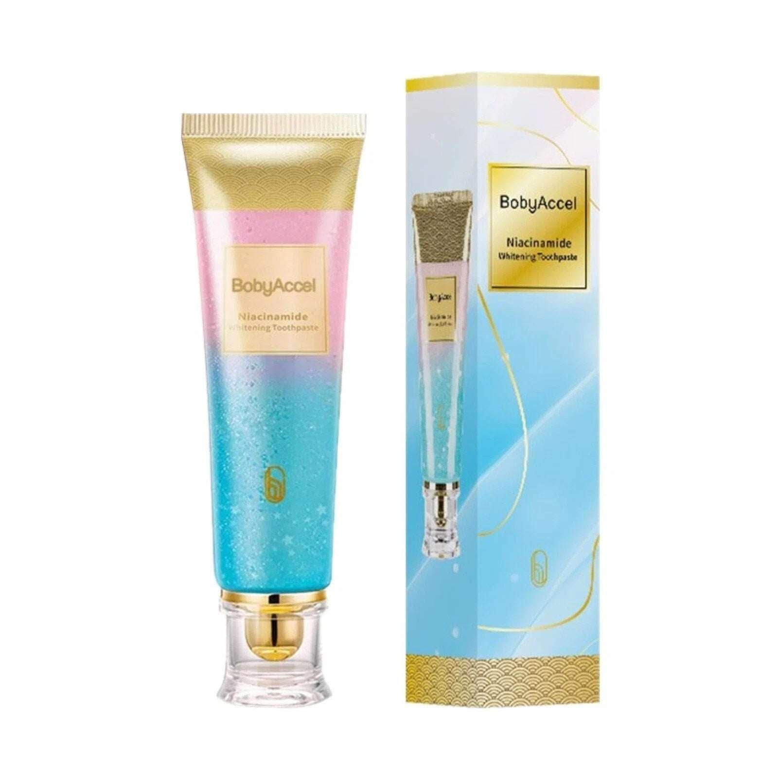 2 Tubes BodyAccel Niacinamide Fluoride-Free Whitening Toothpaste 3.5oz Exp 2028
